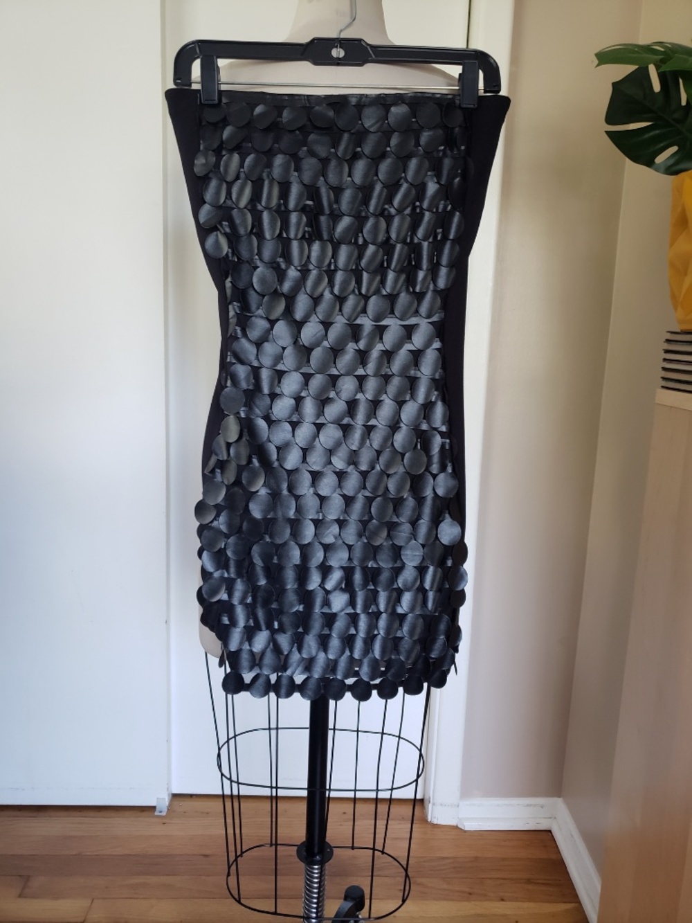 Paillette Black Mini Dress Size Small